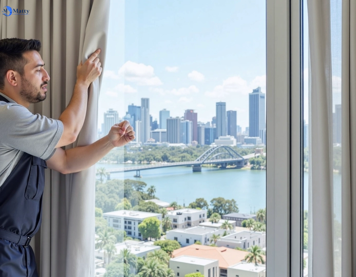 Professional curtain steam cleaning service west-pymble-nsw QLD by Matty Curtain Cleaning